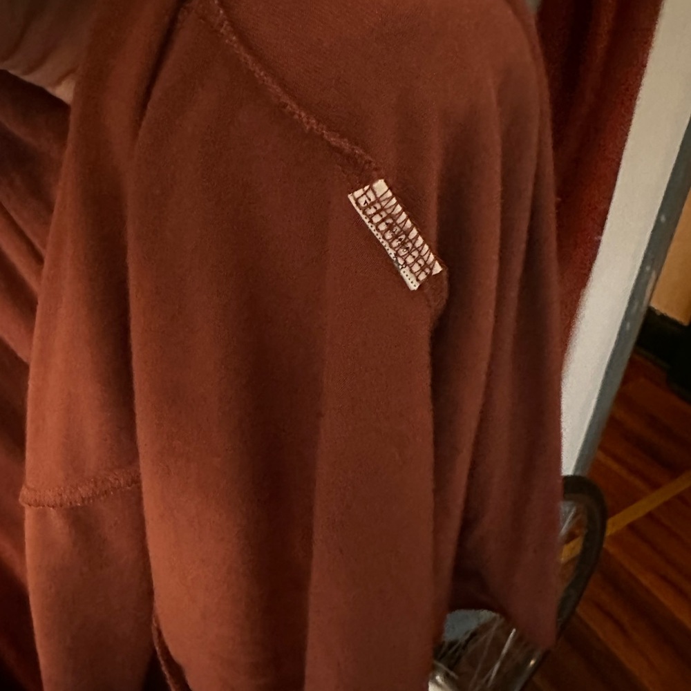 Elegant Rust Long Sleeve Dress - Picture 7 of 7